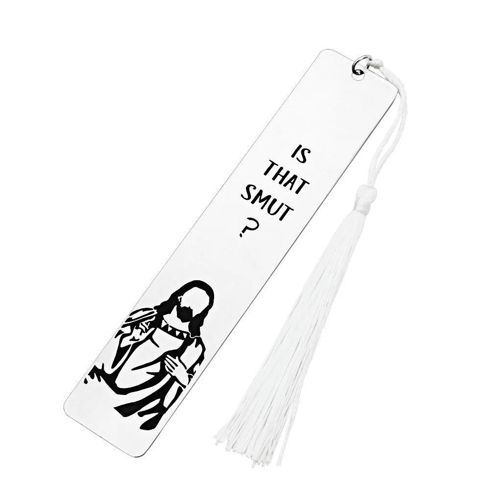 Funny Metal Bookmark with Tassel Book Lover Humor Peeking Jesus Book Marker - Is That Smut? Reader Birthday Gift