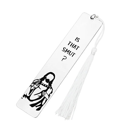 Funny Metal Bookmark with Tassel Book Lover Humor Peeking Jesus Book Marker - Is That Smut? Reader Birthday Gift