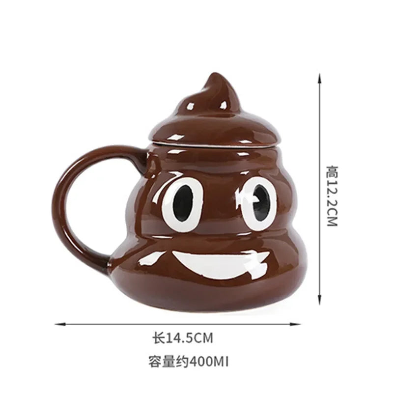 1PC 400ML Poop Coffee Cups