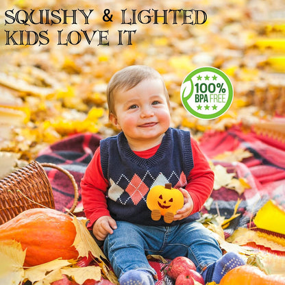 Cute Halloween Pumpkin Night Light Rechargeable for Nursery Bedroom/Halloween Decor