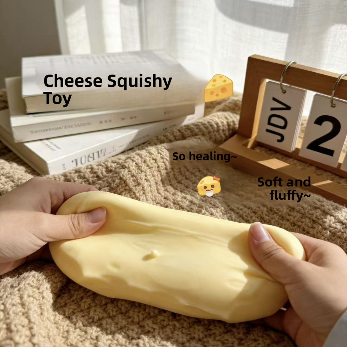 🧀 Cheese Please! Squishy Stress Relief Toy