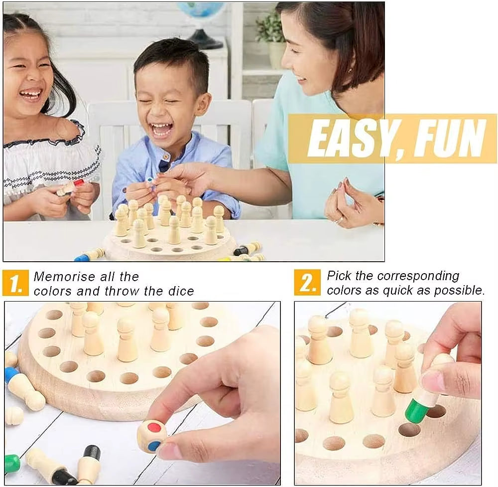 Wooden Memory Match Stick Chess