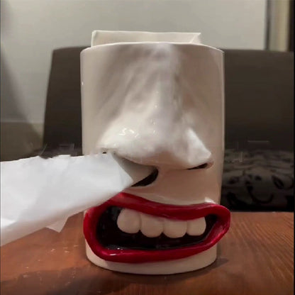 Novelty Resin Tissue Holder and Ashtray