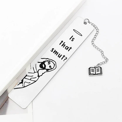 Funny Metal Bookmark with Tassel Book Lover Humor Peeking Jesus Book Marker - Is That Smut? Reader Birthday Gift
